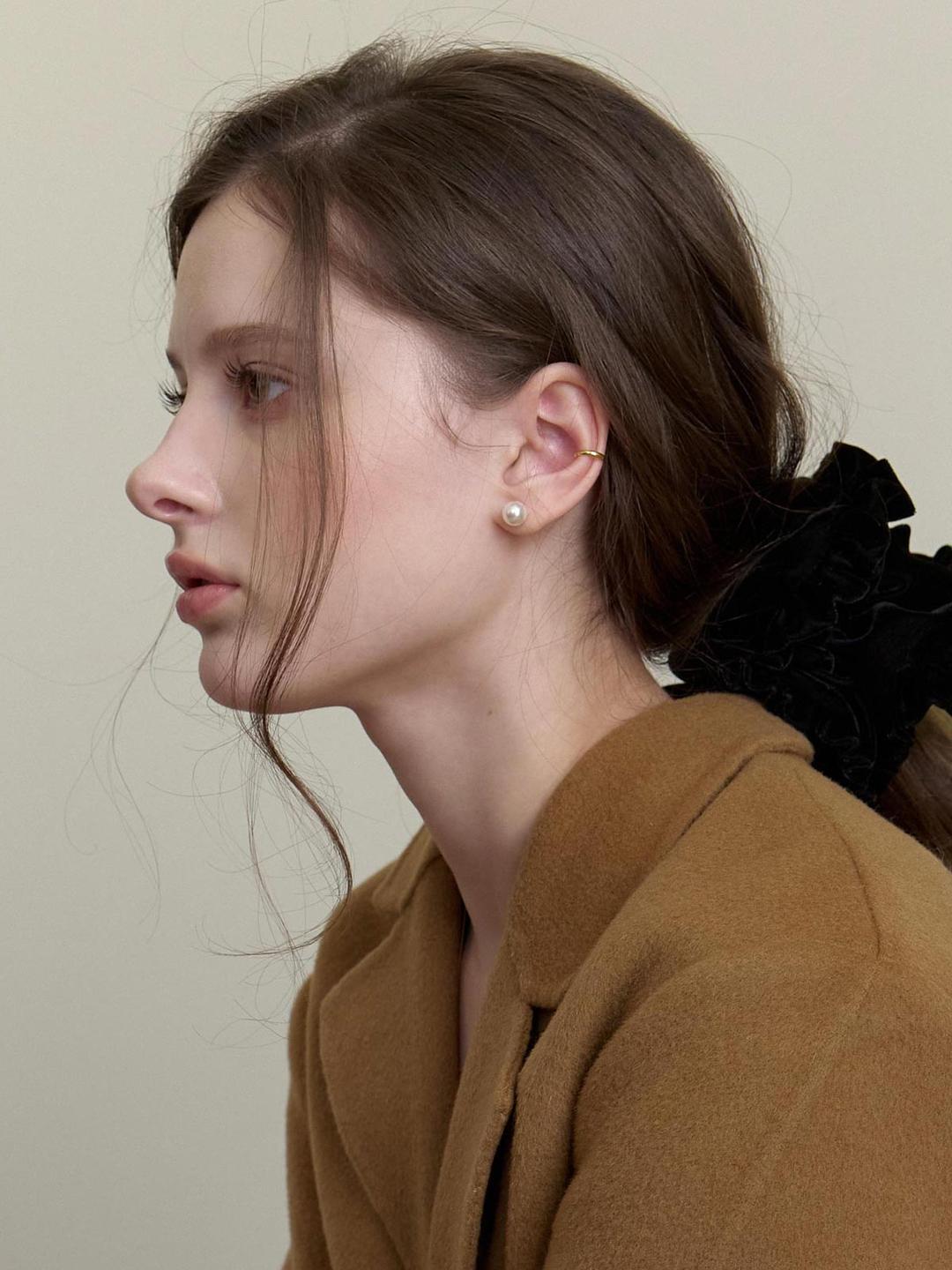 [925 Silver] Basic Pearl Earrings (5 Size)