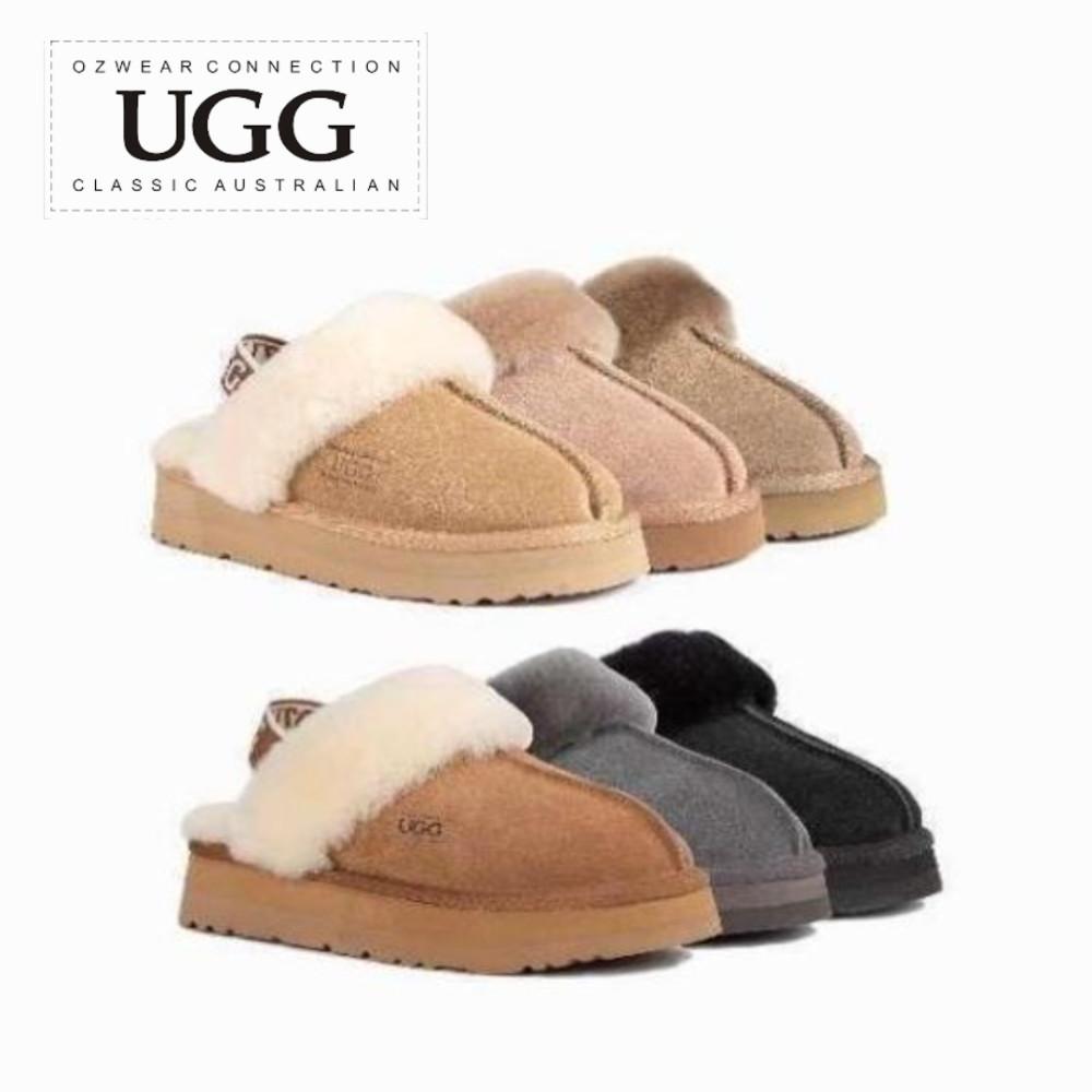 호주 오즈웨어 펀케트 플랫폼 통굽 여성 양털 탈부착 밴딩 어그 슬리퍼 OB724PEB