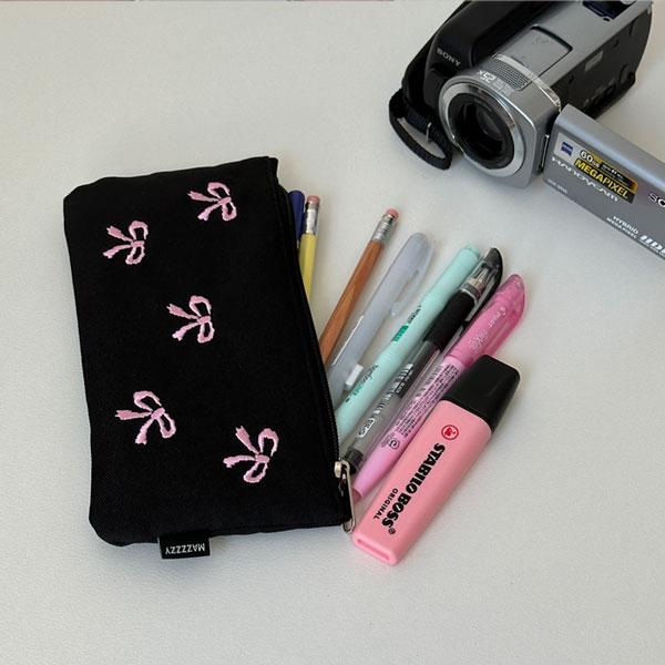 ribbon pattern pencil case