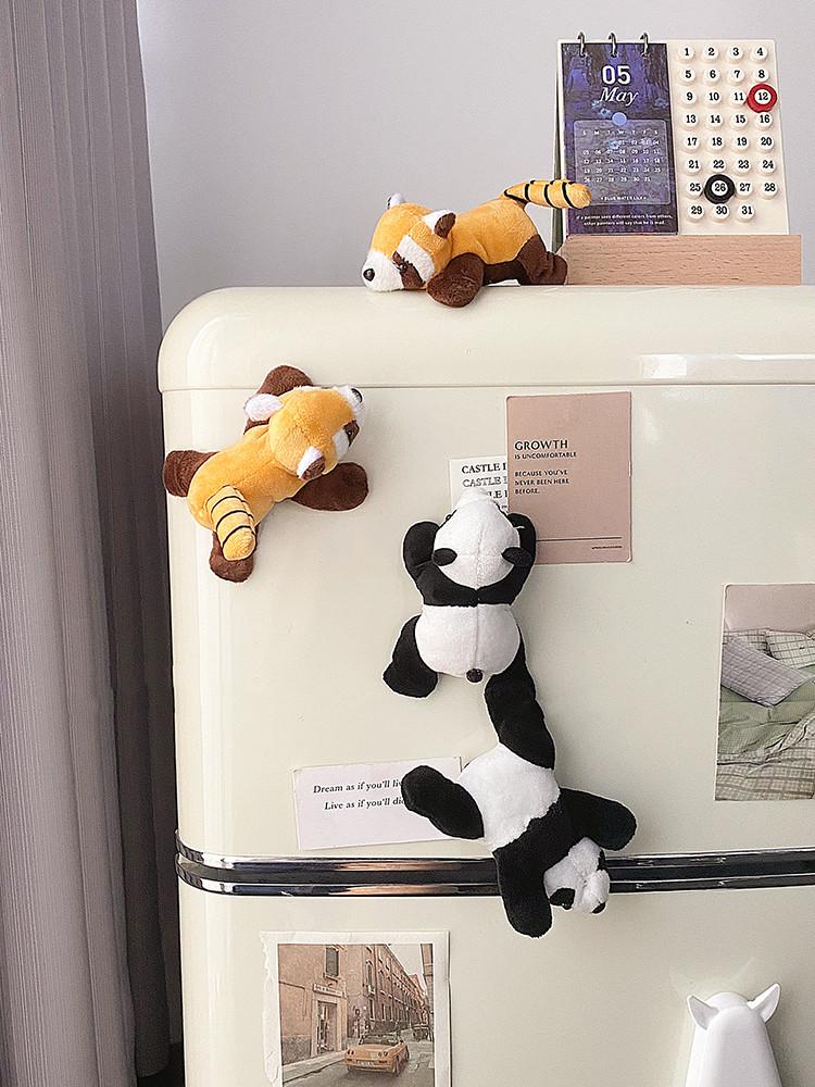 1+1 팬더 너구리 봉제인형 냉장고 자석