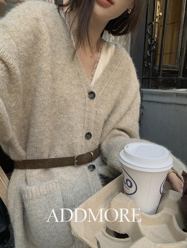 에드모어 [🔥클리어런스40%][니트가디건/오버핏가디건][에드모어] mcd402 아티 브이넥 루즈핏 울 가디건