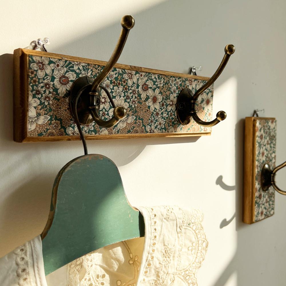 모모앤던공방 빈티지코트랙 벽옷걸이 원목후크 벽걸이 코트렉