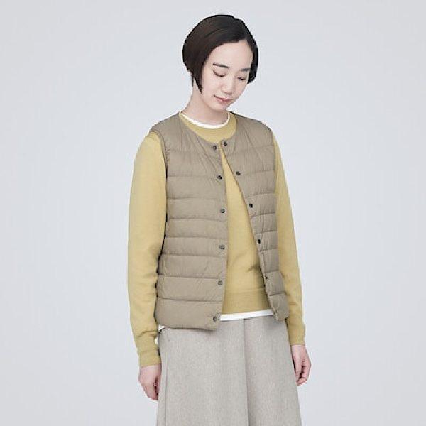 여성 · 경량다운 정전기 방지 안감 · 노 칼라 베스트