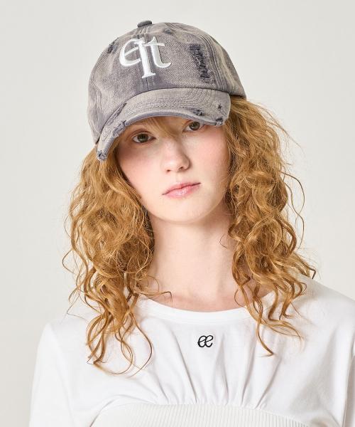 Brush Washed Ball Cap_Charcoal