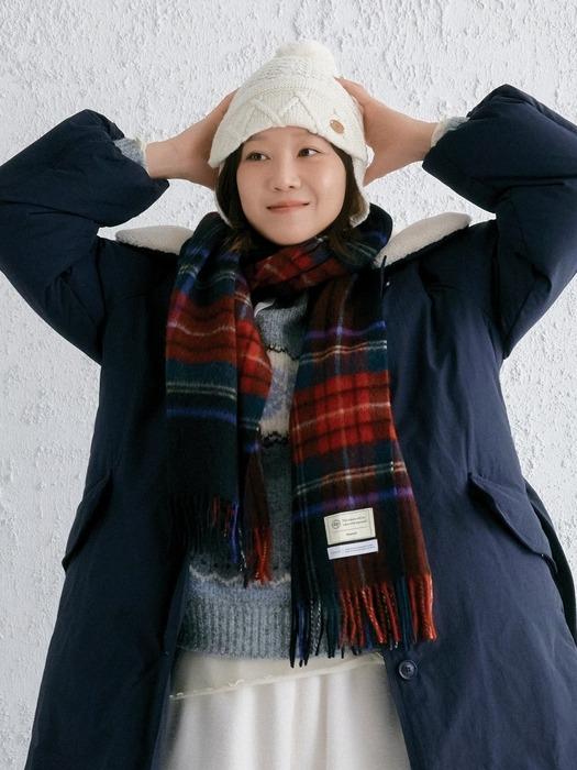 [선물포장] cashmere wool blended check muffler - mix