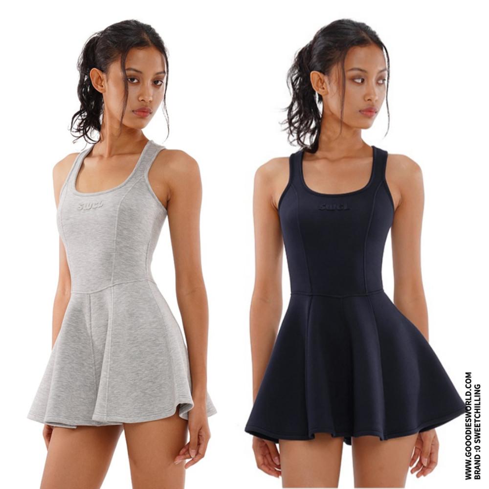 SWEETCHILLING 스위트칠링 원피스 베이직 미니 플레어 원피스 테니스 스커트