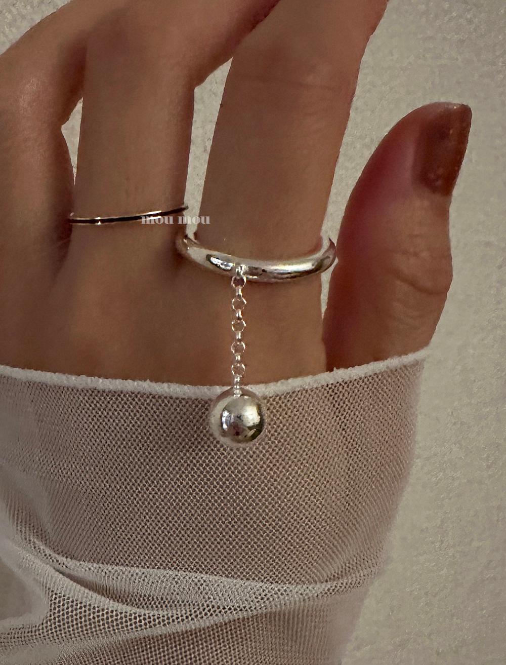 볼 드롭 3 mm 반지 ball drop 3 mm ring