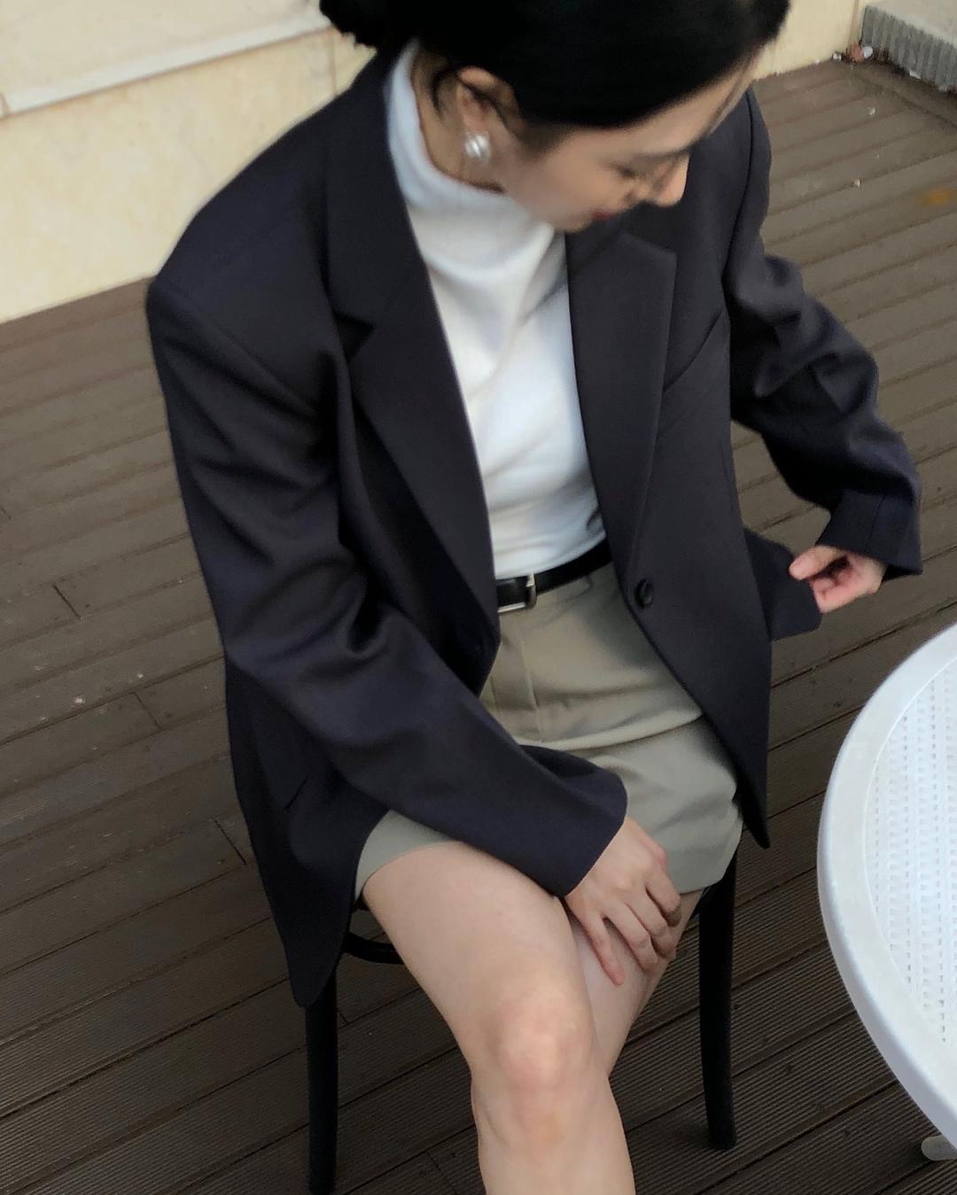 버튼 슬릿 자켓 (2color)