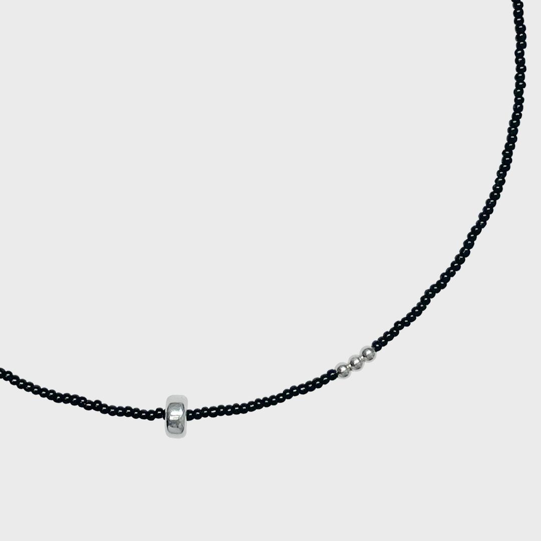 [김지영 착용]Float-Silver Black Necklace