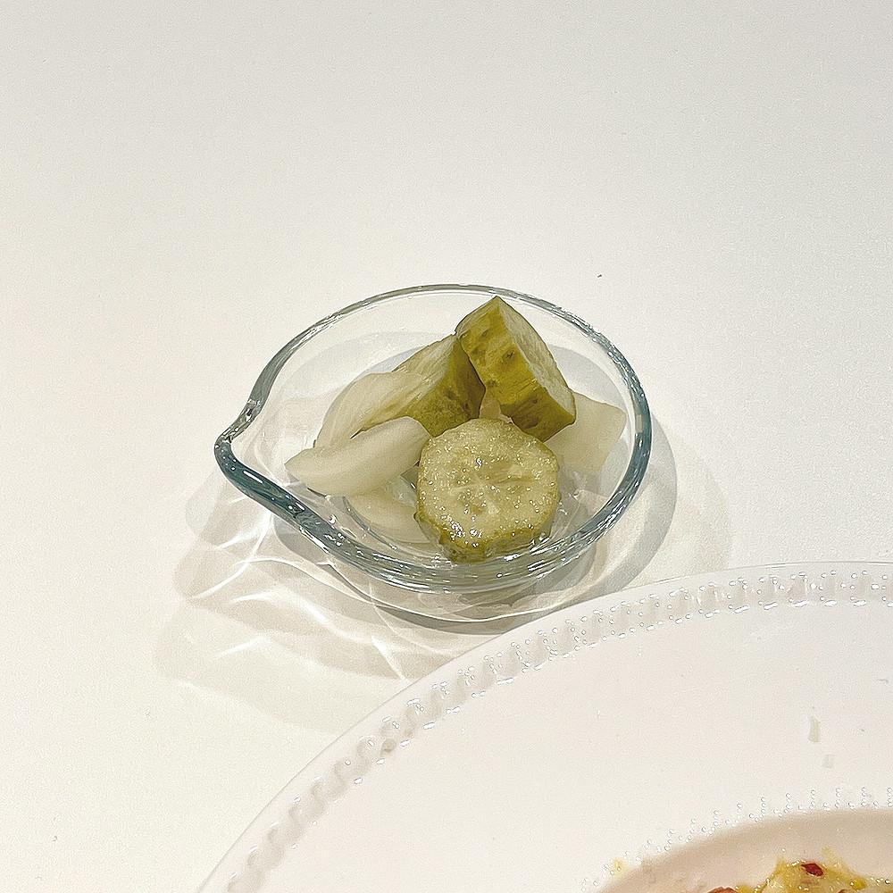 물방울 반찬 간장 유리 종지