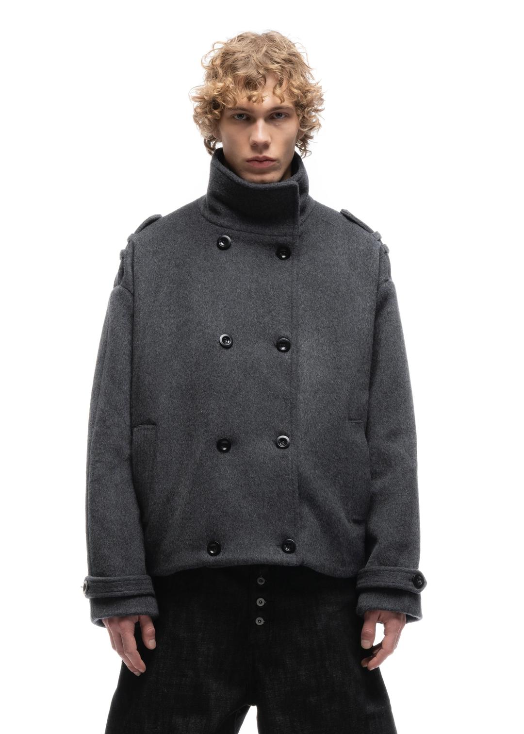 BUTTON UP MARINE JACKET GREY - 1