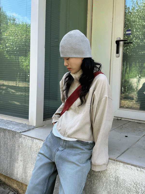 Melbon zip-up jacket / 멜본 집업 크롭자켓 간절기 아우터