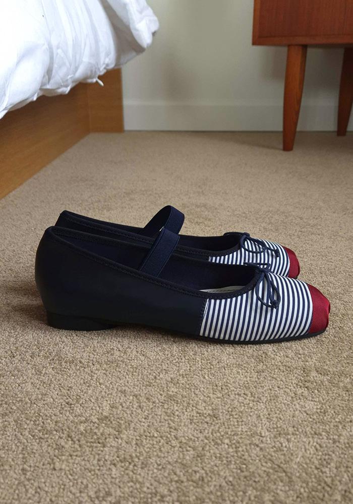 마린 스트라이프 메리제인 플랫슈즈 1cm 2컬러