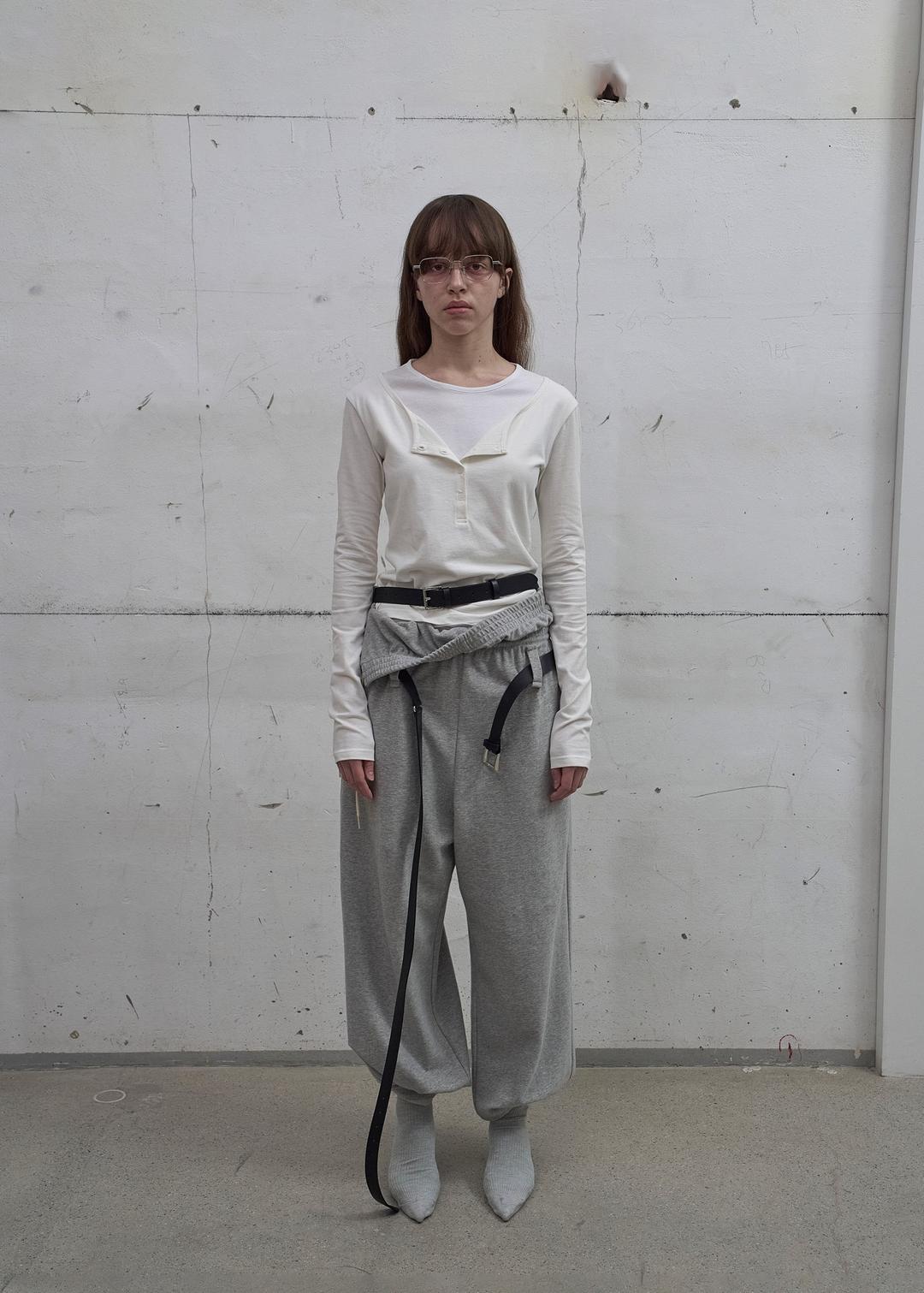 [예약배송] FOLD-OVER TERRY SWEATPANTS (GREY)