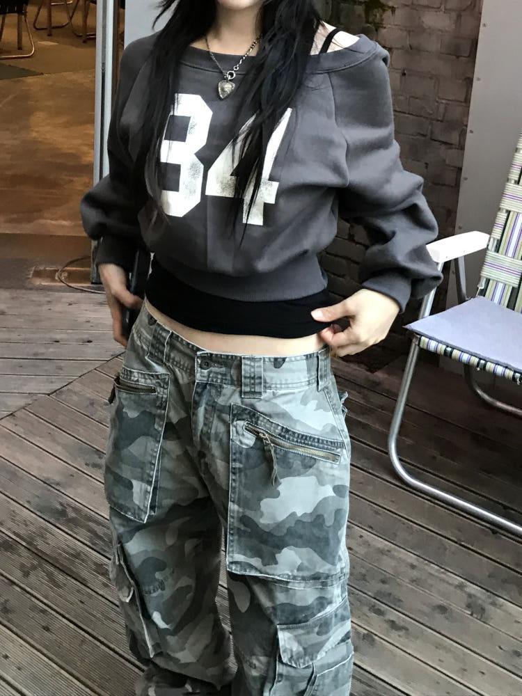 아야노 힙걸 기모 오프숄더 맨투맨(2color)