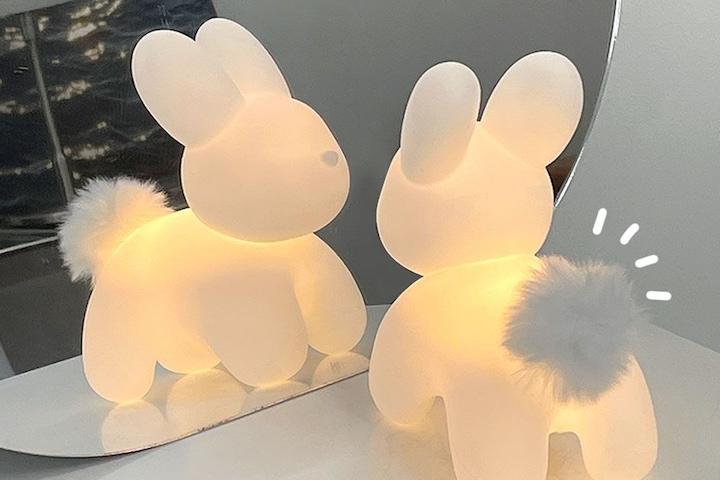 젤리래빗 무드등 토끼 수유등 실리콘 터치 무선 조명