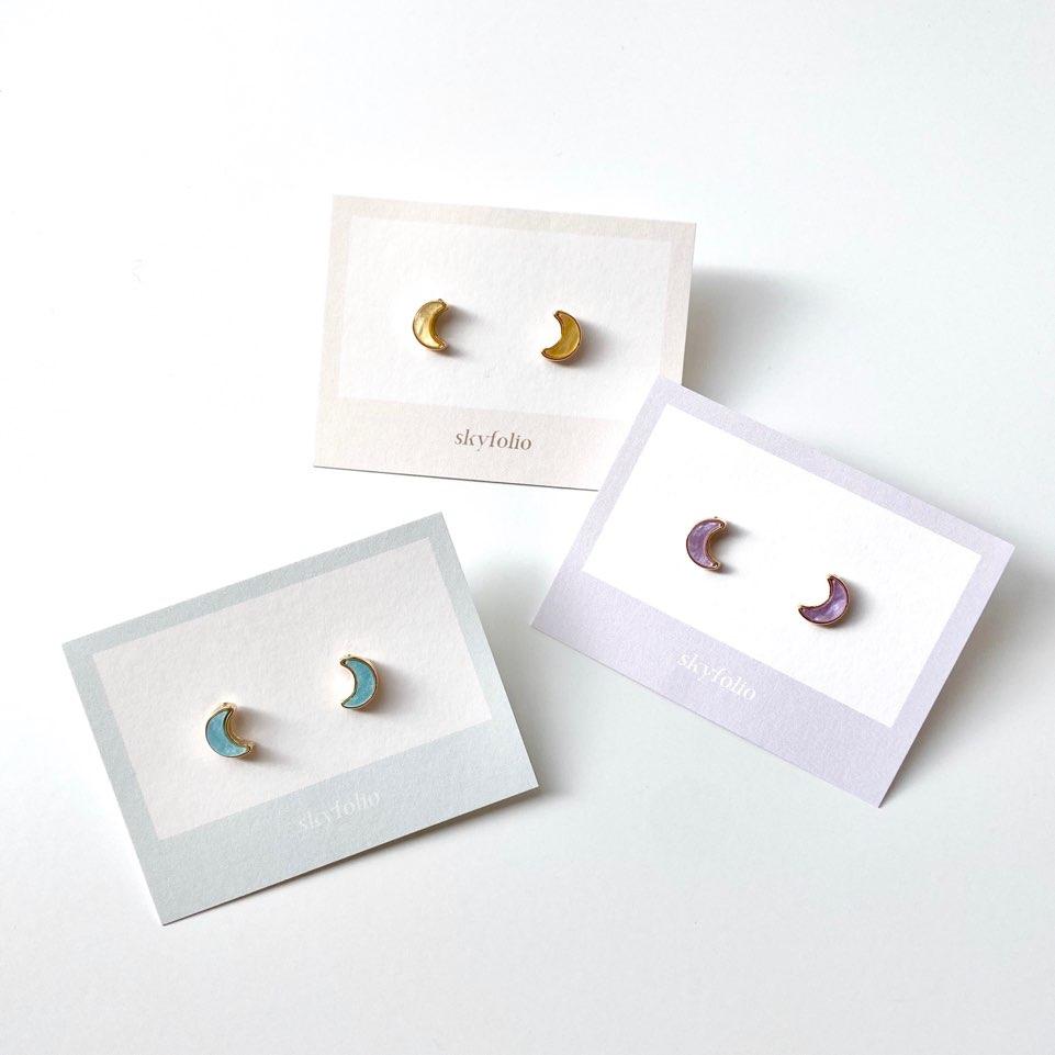 [스카이폴리오] 초승달 귀걸이 3종