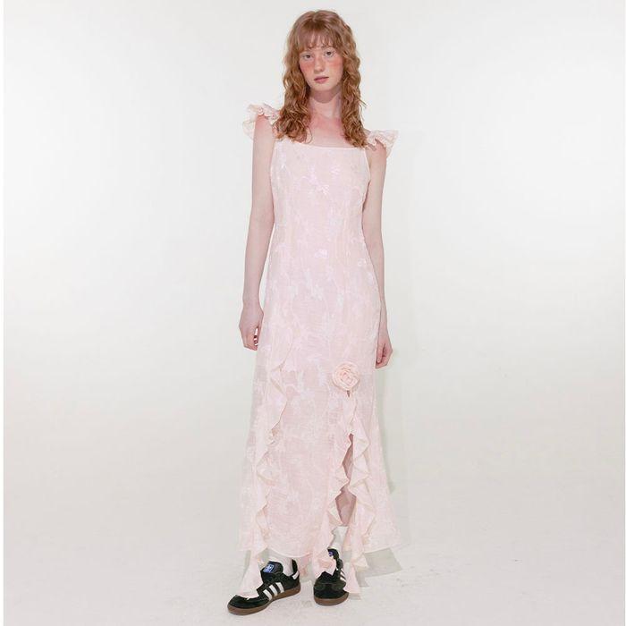 Glow Mermaid Frill Dress (Baby Pink)