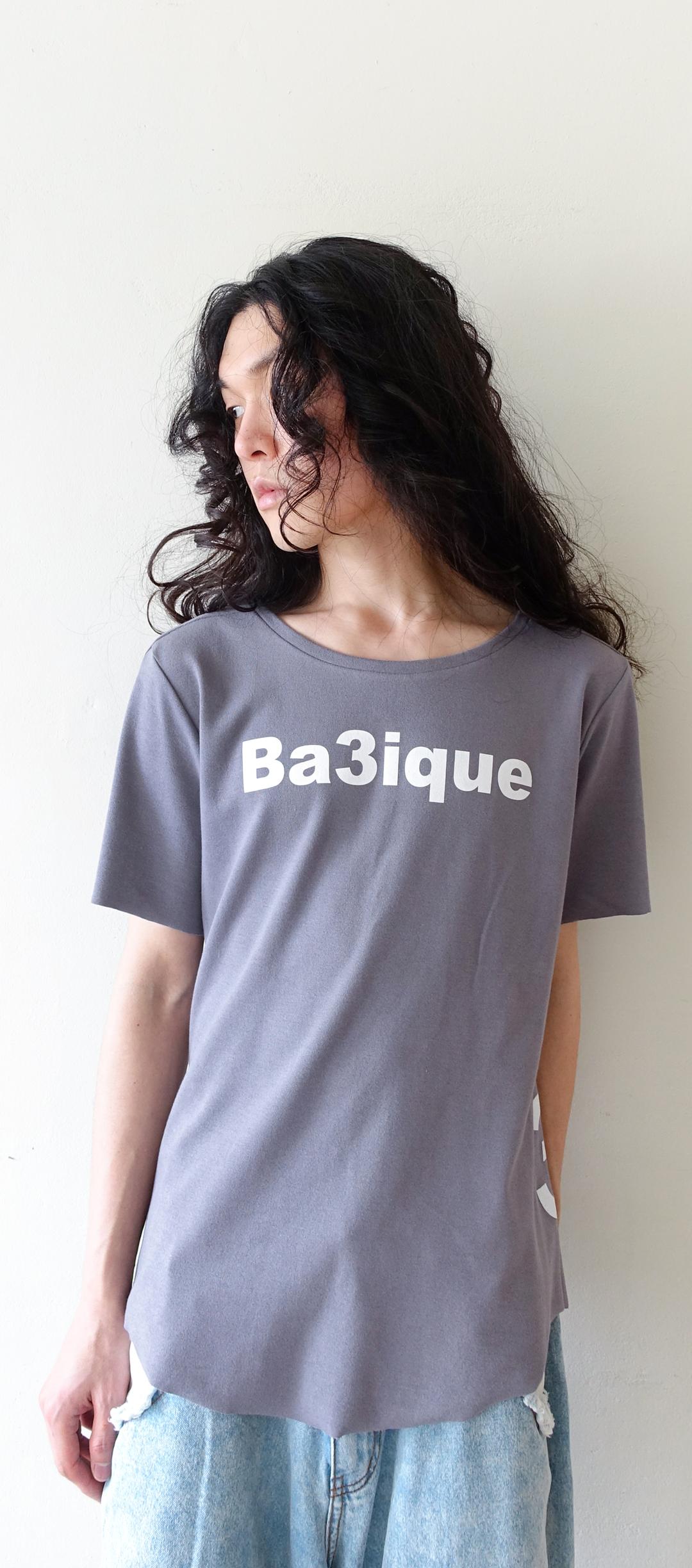 2차★[fe.3] loose logo t-shirt (deep grey)