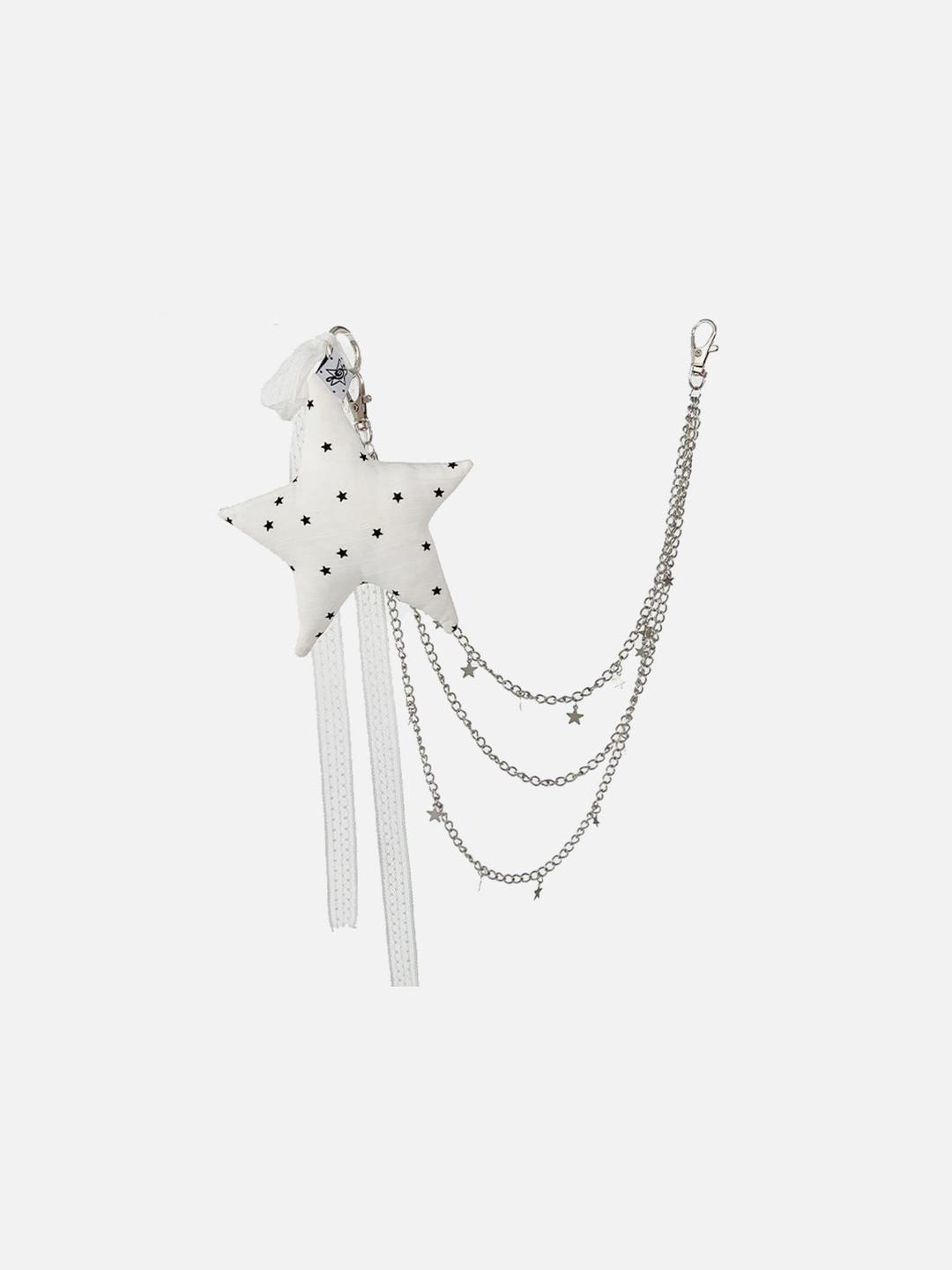 3D Star Keychain - White / ONE