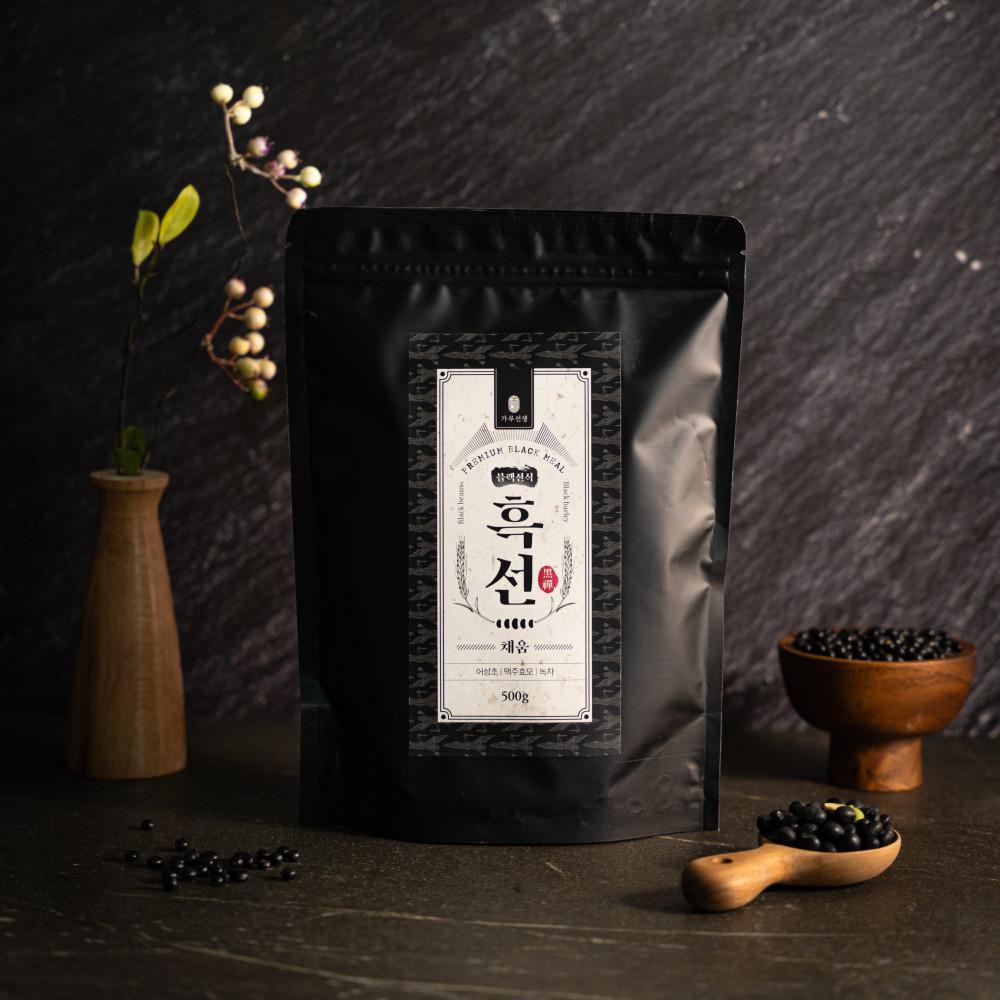 가루선생 흑선 채움 블랙 선식 국산 검은콩 아침식사대용 단백질 쉐이크 500g [원산지:국산]