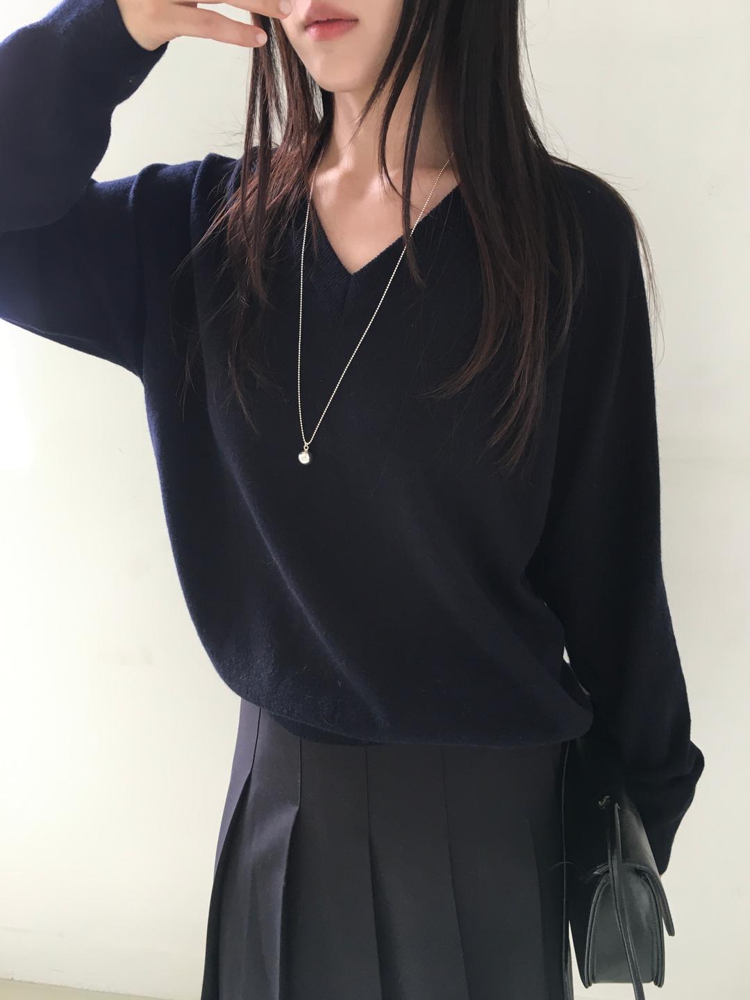 wool v neck knit (5 colors)