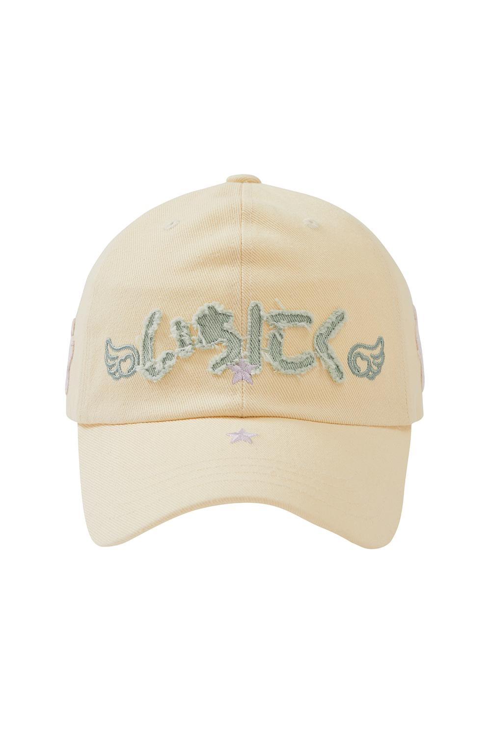 엔젤 아플리케 볼 캡 옐로우