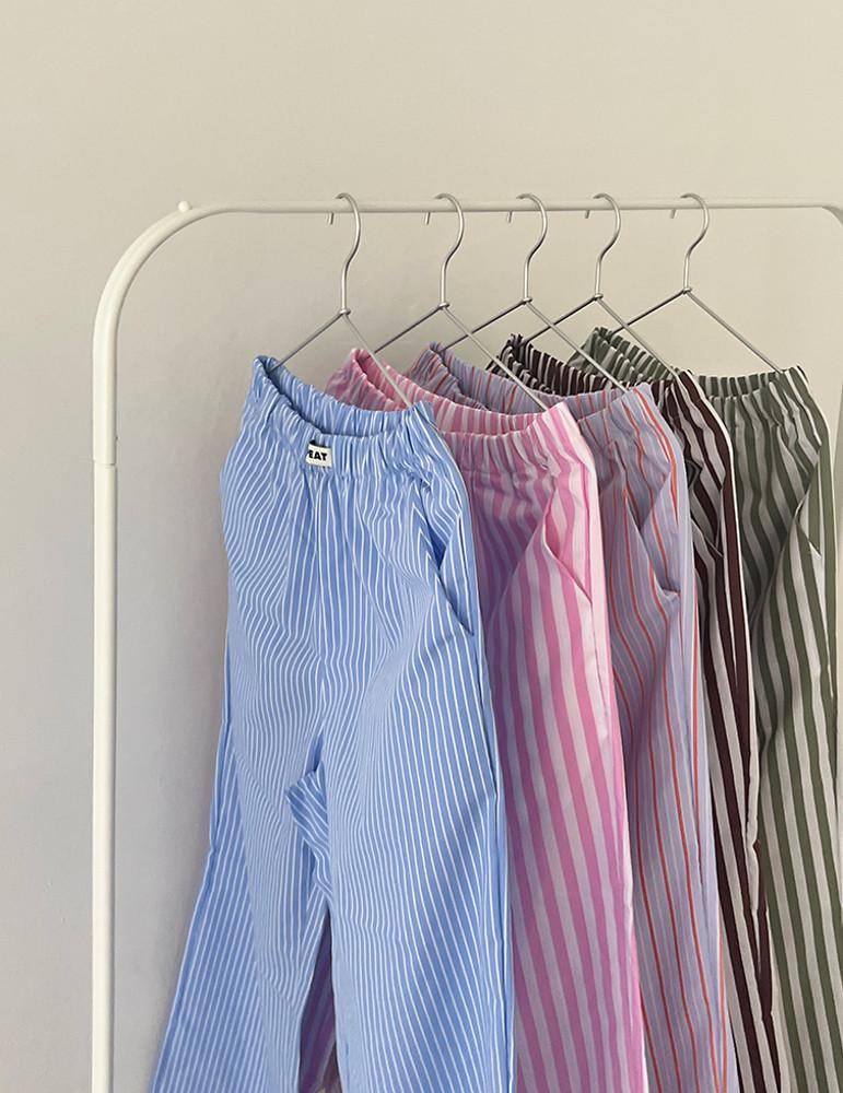 [리핏제작]컬러 파자마 팬츠커플 잠옷 긴바지 홈웨어 5colors