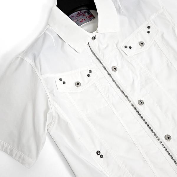 Kalius western rivet nylon shirts (white)
