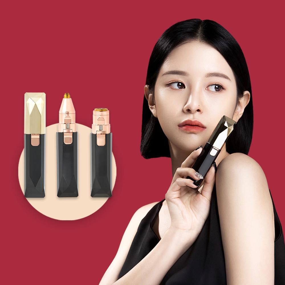뷰앤디 전동 눈썹 정리기 눈썹칼 바리깡 제모기 다듬기 잔털 지우개 면도기 : 뷰앤디