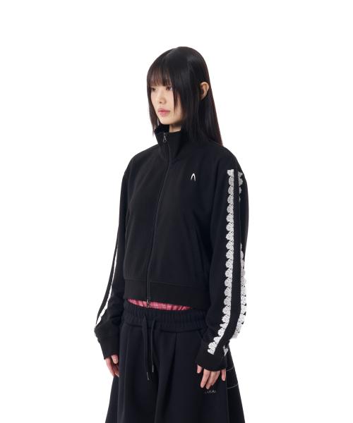 Laced Track Jacket (Black)