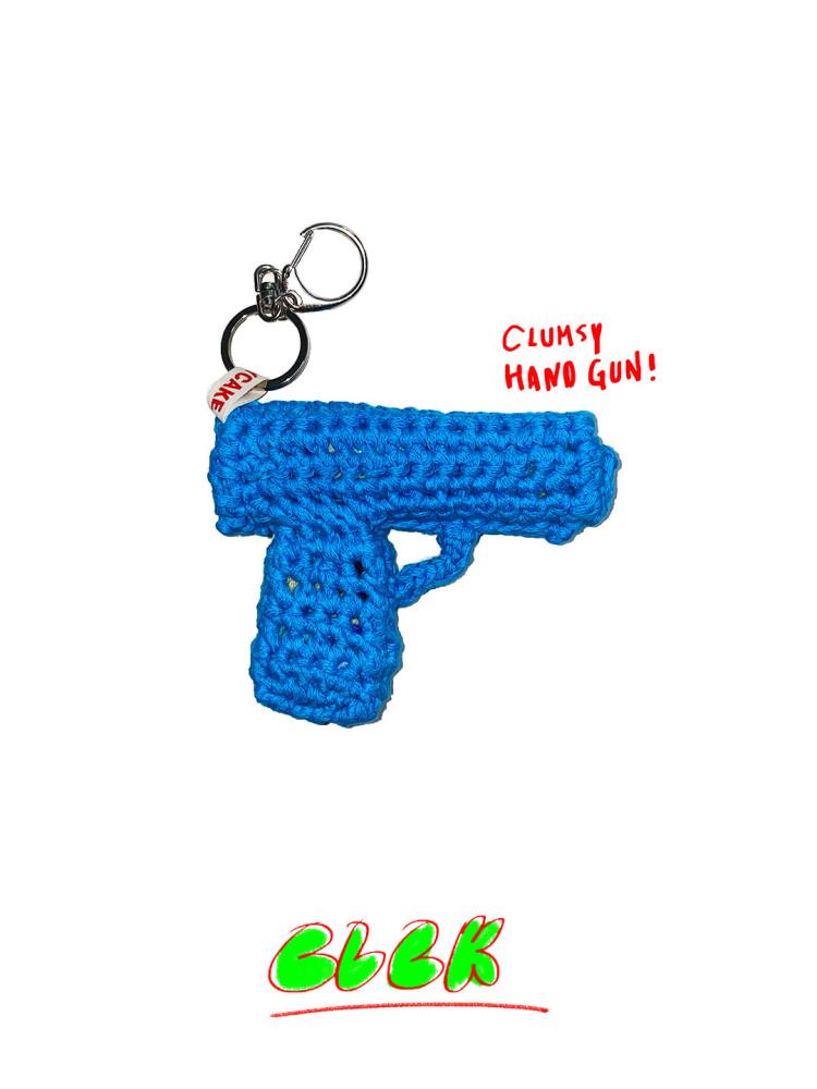 [Clumsycake] Handmade HANDGUN key ring - Blue