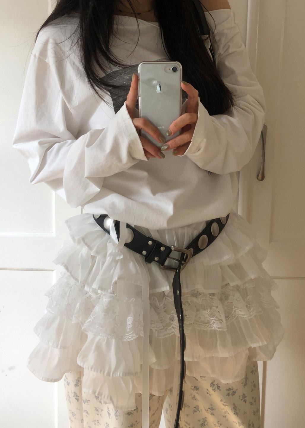 릿킴 VOLUME LACE LAYERED SKIRT