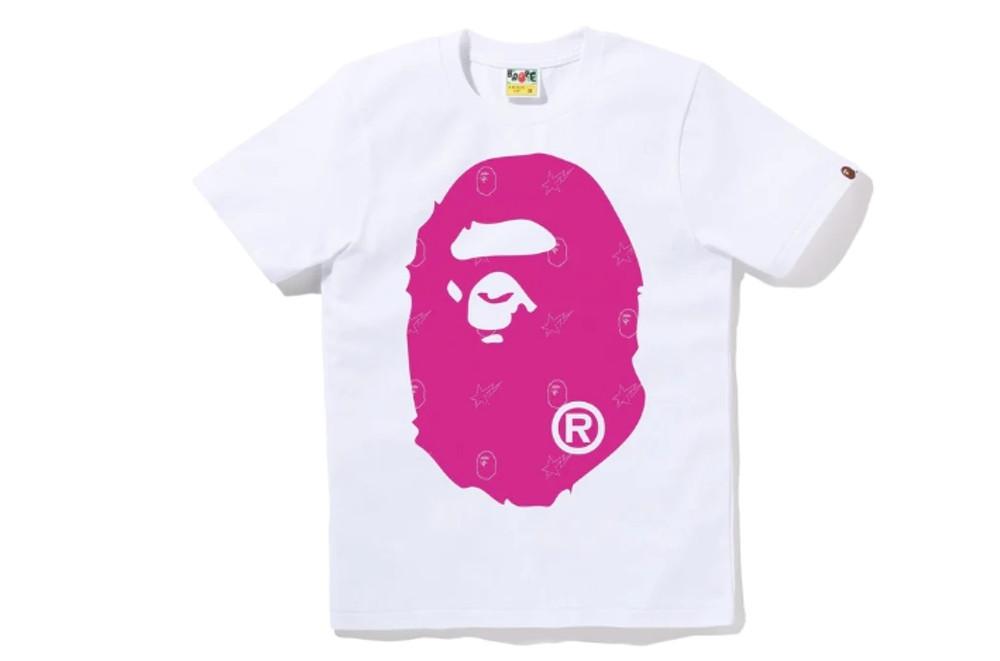 [베이프정품] 베이프 레이디스 우먼 크리스탈 베이프 빅 에이프 헤드 티  BAPE CRYSTAL BAPE BIG APE HEAD TEE