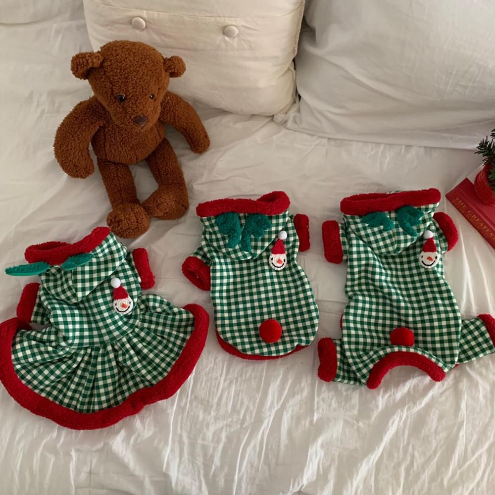 해피 홀리데이 눈사람 후드 올인원 원피스   S-XL