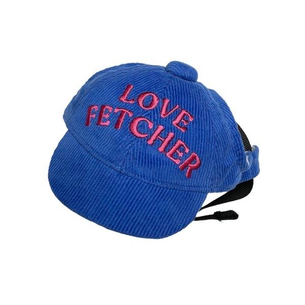 [2차] 'LOVE FETCHER' Corduroy ball cap (blue)
