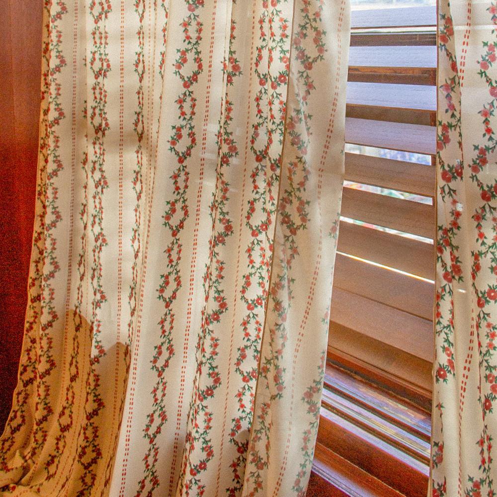 라비앙로즈 빈티지 드로잉 커튼 3size 거실커튼 창문 가리개커튼