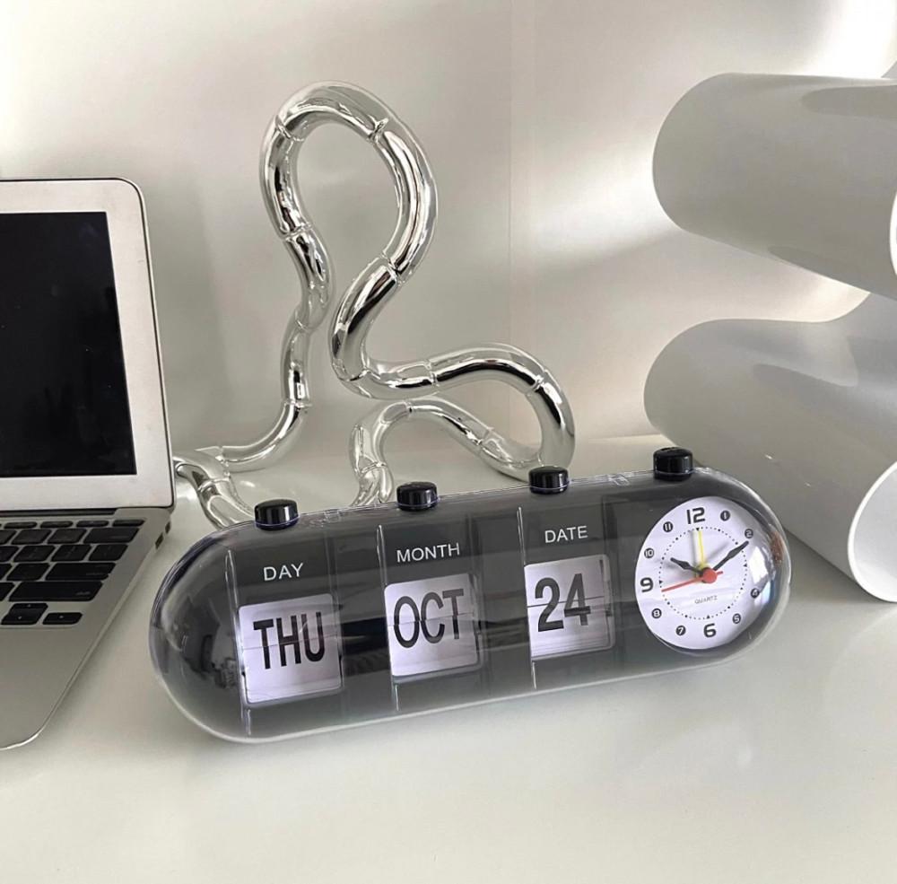 오렌지베케이션 아날로그 달력 탁상시계