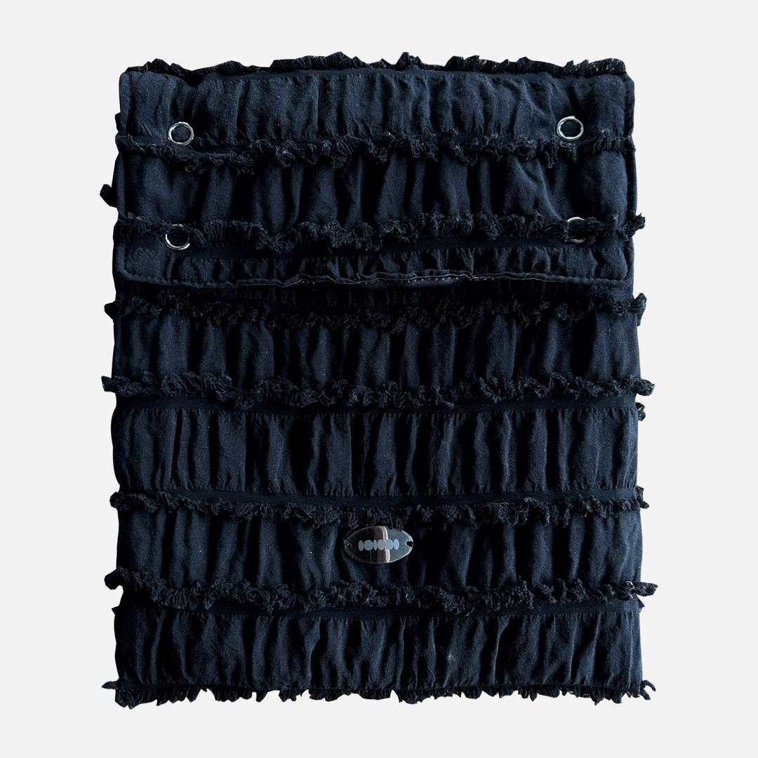 Book pouch [Shirring- BLACK]