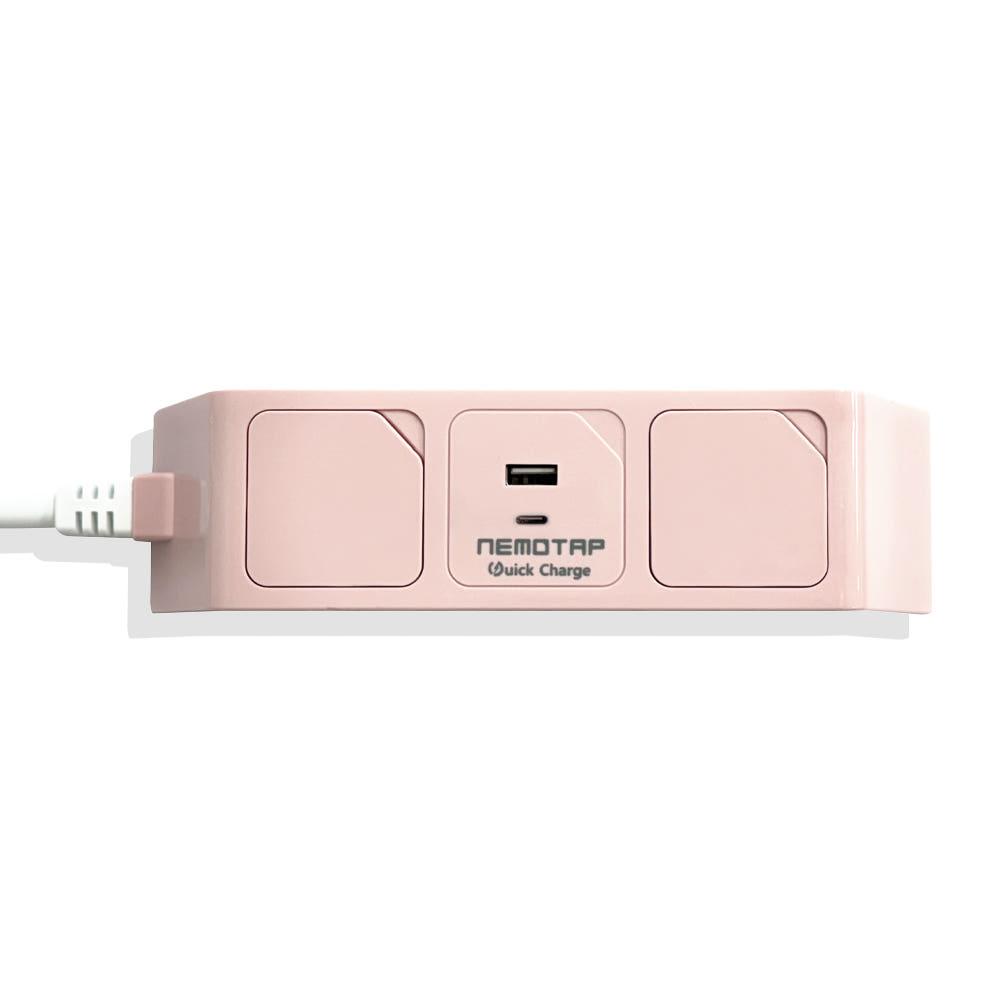 네모탭 일반2구 파스텔 컬러 고속충전 C타입 USB 멀티탭 1.5m