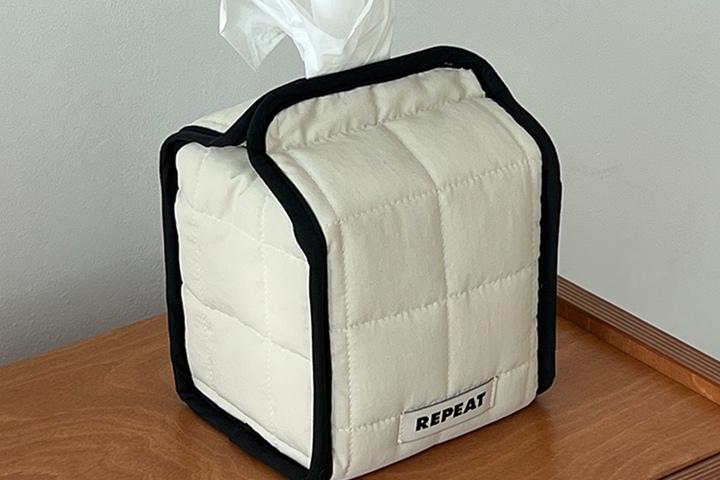 패딩 벨크로 휴지케이스 정사각