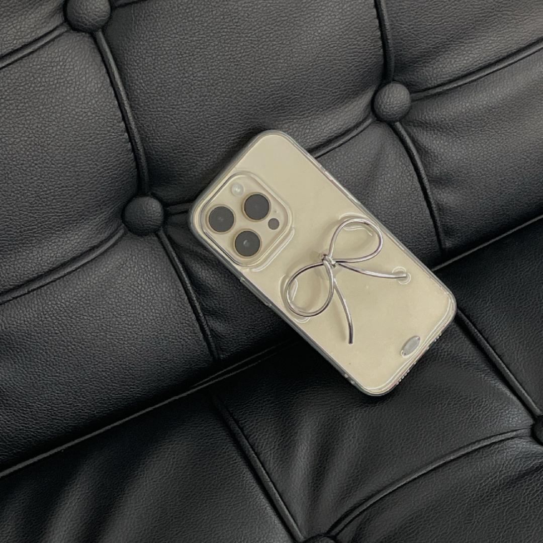 Silver Ribbon Phone Case