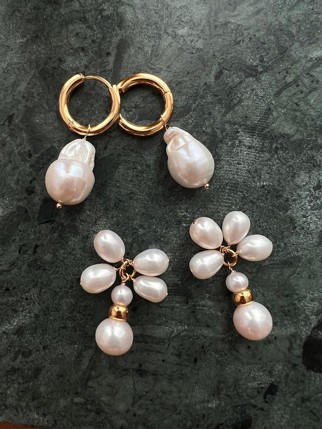 【TATIANA】Lovely Pearl Ribbon Earring EC1952〜リボンピアス TATIANA SILVER925 Lovely Pearl Ribbon Earring EC1952