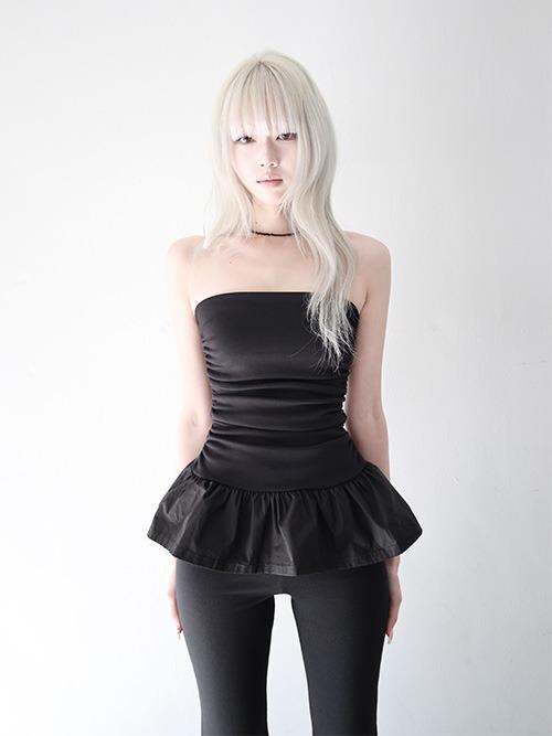 [3/10 순차배송] frill tube top, 3color