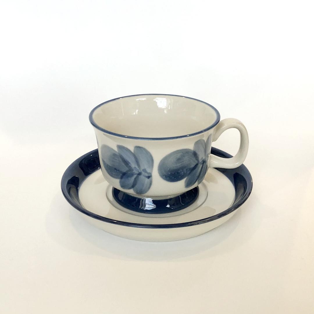 Aqua Blossom Mug and Saucer