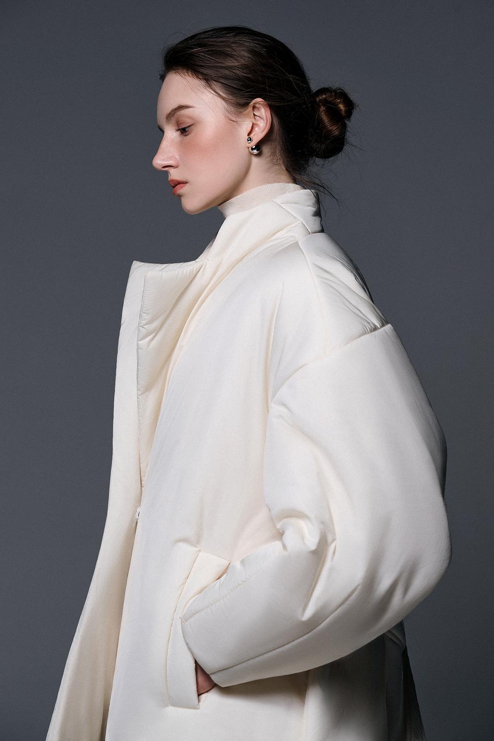 Belted Padded Down Coat