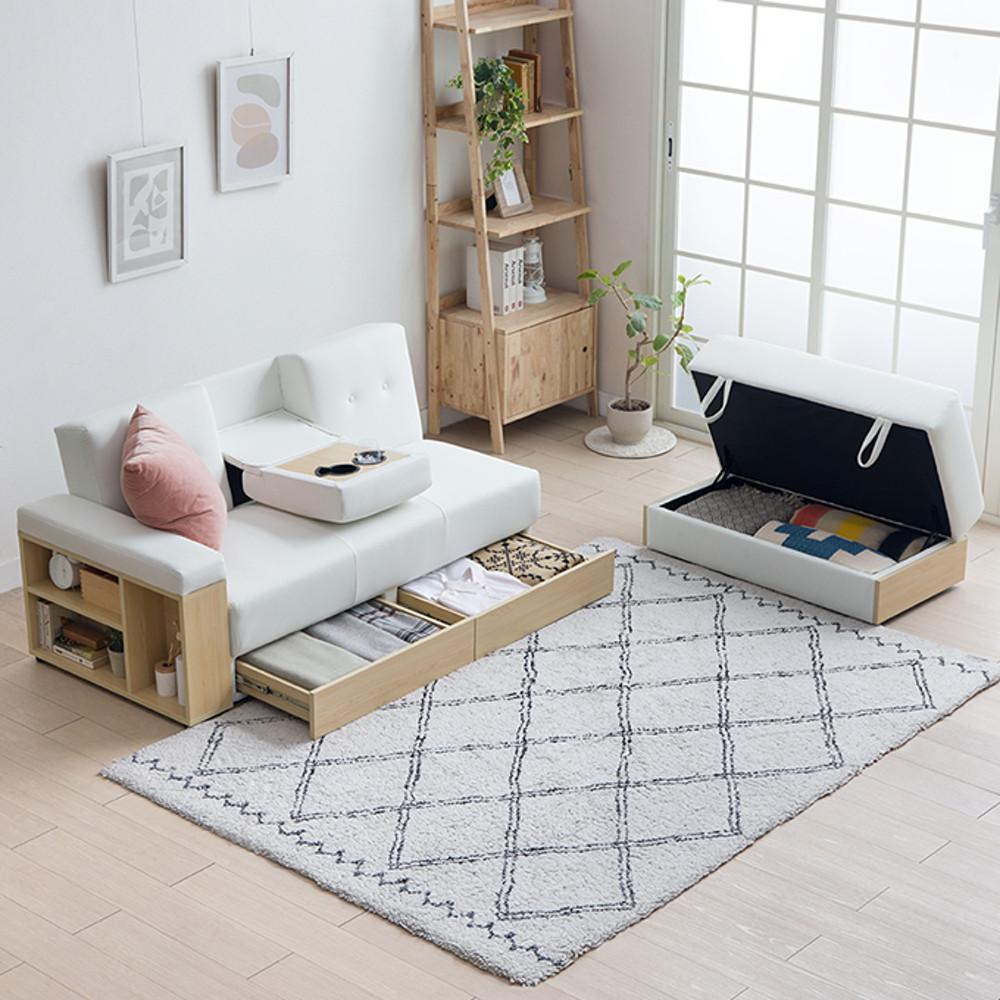 틸러 3인용 수납 소파베드