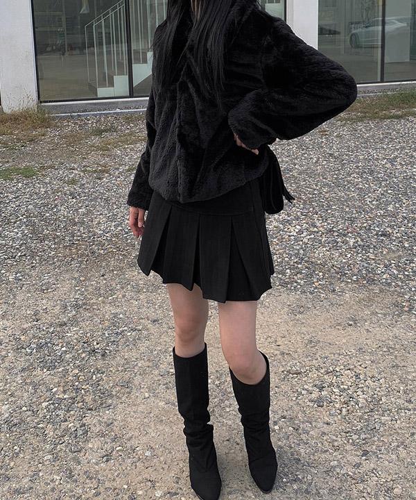 포시 플리츠 모직 스커트(3size)