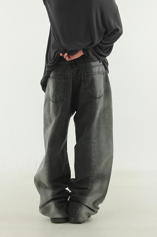 oversize two tone mixed jean (unisex)