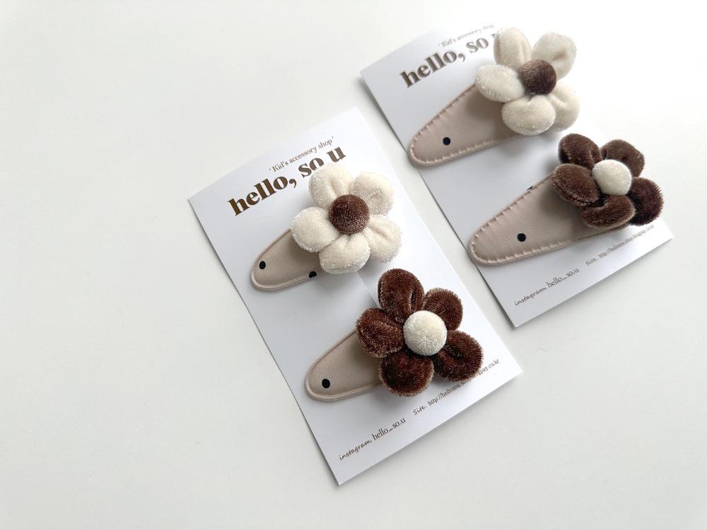 벨벳플라워똑딱핀핀